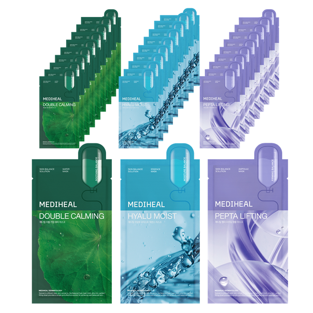 MEDIHEAL Daily Solution Mask Pack 3-type Set 30 sheets — Korea pre-order photo